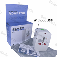 Adaptador de Viaje Universal USB a CA, Enchufe Universal para EE. UU./UE/Reino Unido/Suiza, Cargador USB Universal