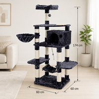 Arbre à chat d'intérieur moderne multi-niveaux en sisal et peluche, vente en gros du fabricant