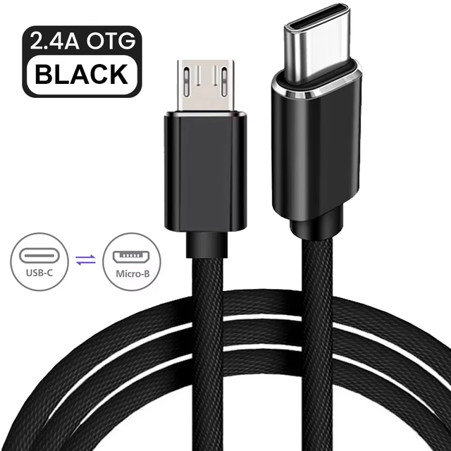 Type C to Micro USB Cable Fast USB Type-C Adapter for Samsung Huawei Xiaomi OnePlus MacBook Pro OTG Mobile Phone Micro USB Cable