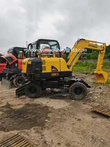 Mini-excavatrice Hyundai ROBEX 60W-7 d'occasion, engin sur roues, 5 tonnes, d'origine Corée, R60W - Product Image 6