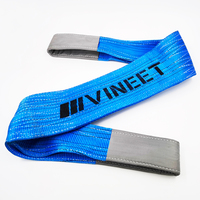 Yüksek Mukavemetli 8T Mavi Polyester 2 Katmanlı Düz Gözlü Webbing Askı 200mm 2-12m Özelleştirilebilir Kaldırma Arma Kayışı
