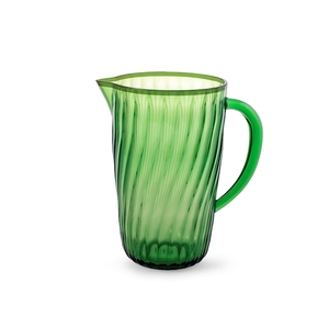 Carafe en acrylique vert de 2,4 litres avec anneau jaune, ensemble de service pour boissons - Product Image 1