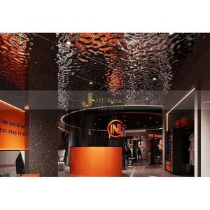 LL280 Multiple Sizes Stainless Steel <b>Mirror</b> Water Ripple Rose Gold Color Panel Ceiling Wall Decorating of Stainless Steel <b>Sheets</b> - Product Image 3