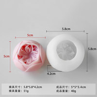 Toolee Plafond Rose Fleur Silicone Fondant Moules-Réutilisable Résistant À La Chaleur Écologique pour Bougie Savon Gâteau Dessert Décoration