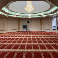 Tapis d'église personnalisé, tapis de mosquée ignifuge, tapis de prière en nylon pour mosquée, tapis de mosquée tufté à la machine, tapis en rouleau mur à mur pour mosquée