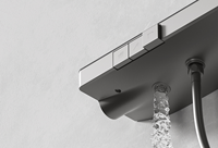 Système de douche à effet pluie de qualité supérieure: étagère de 40cm, sortie dissimulée, pistolet à peinture 2 en 1 et laiton à température LED auto-alimenté, hauteur réglable