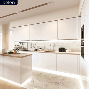 2022 New Matt Lacquer luxury modern high gloss acrylic white kitchens white islands designs modular kitchen cabinet white