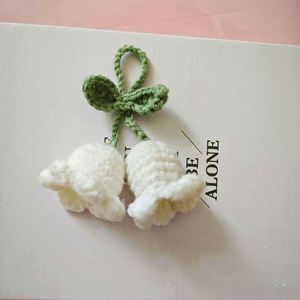 Lily Flower Creative <b>Bag</b> Hanging Decoration Wool Crochet Hook Forest Series Wind Chime Flower Pendant Car Keychain <b>Gift</b> - Product Image 3