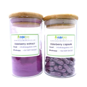 Sağlıklı bağışıklık organik Elderberry kapsüller bitkisel takviyeler siyah Elderberry özü kapsüller