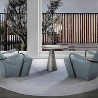 Hochwertiger moderner runder Marmor-Schlaftisch kleiner eleganter Couchtisch für Zuhause Wohnzimmer Schlafzimmer Bar Hotel usw