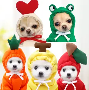 Одежда для домашних животных, милые толстовки в форме лягушки для собак, теплое пальто, свитер, роскошная толстовка с капюшоном для собак