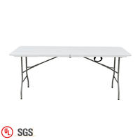 Ensemble table et chaises modernes et portables en plastique Table pliante pour banquets, hôtels, fêtes et événements avec 4 ensembles de chaises