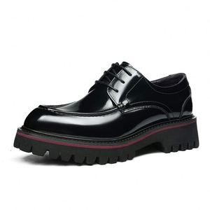 Zapatos Oxford Formales de Estilo Italiano para Hombre, Hechos a Mano con Cordones de Cuero Genuino, Punta Puntiaguda, Transpirables, Antideslizantes y Ligeros - Product Image 3