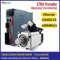 Prix d'usine - Moteur servo AC monophasé Ethercat 100W200W400W600W - Driver - IP65 - Étanche - 0.32/0.637/1.27/1.91N.m