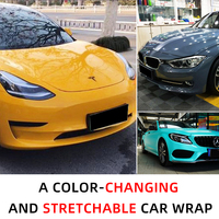 SmartCool 1.52*18m Film Vinyle Adhésif PET Auto-Adhésif Coloré Sans Bulles pour Voiture, Revêtement Brillant Anti-UV en PVC pour Films Automobiles