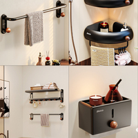Étagère de salle de bain de style vintage pour toilettes et lavabo, rangement sans perçage pour douche et support d'angle pour shampoing