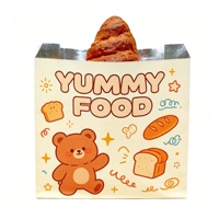 Sac en papier kraft imprimé flexo, durable, imperméable et recyclable, à prix abordable, pour pizzas, aliments pour animaux et collations chaudes