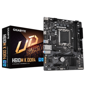 กิกะไบต์ H610M-K DDR4เมนบอร์ดเดสก์ท็อป ATX ชิปเซ็ต Intel รองรับซีพียูรุ่น14th 13th 12th ที่เข้ากันได้กับ LGA 1700 deb - Product Image 1