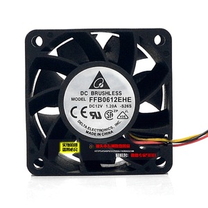 Ventilateur de refroidissement sans balais Delta FFB0612EHE 60 mm 12 V 1,2 A CC à haut débit d'air et double roulement à billes - Product Image 1