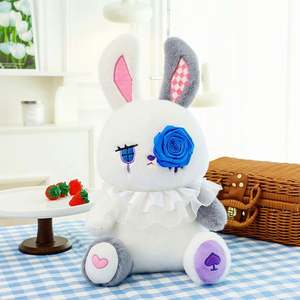 Superbes lapins en peluche mignons, jouets à pousser, décorations de Pâques, cadeaux - Product Image 3