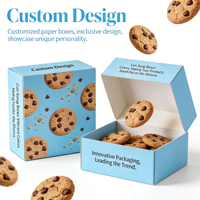 Boîte à biscuits personnalisée avec logo imprimé, emballage de boulangerie avec boîte en papier pour biscuits