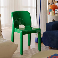 Chaise de salle à manger médiévale style coréen, en plastique épaissi, empilable, vintage, artistique, pour café, avec dossier, tabouret ottoman