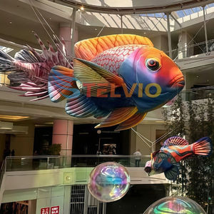 Sıcak satış dev şişme balık modeli asılı reklam şişme için Led aydınlatma ile şişme balık modeli - Product Image 1