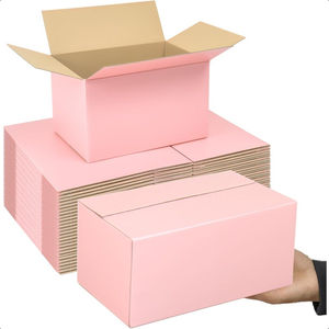 Neues Design 10x7x6 Zoll Pink Wellpappe Mailer Boxen Langlebige Klein unternehmen Mailing Verpackung Prägung Druck handhabung - Product Image 1