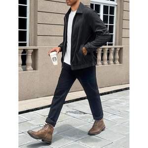 2025 hommes réversible XS taille velours côtelé veste automne décontracté Bomber Style côtelé fermeture éclair col montant Vintage vêtements d'extérieur manteau - Product Image 3