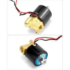 QWORK – électrovanne électrique en laiton 1/4 NPT, 12VDC, normalement fermée, pour eau, air, gaz, huile, carburant, paquet de 2 - Product Image 3