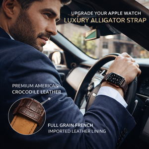 Correa de Reloj de Cuero Vintage de Lujo para Hombre, Compatible con Apple <span class=keywords><strong>iWatch</strong></span> 38mm 40mm 42mm 44mm, Económica y Elegante - Product Image 3