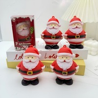 Jouet Squishy Bonhomme de Neige, Jouet Anti-Stress Doux à Presser, Cadeau de Noël, Décoration de Fête pour Enfants de 7 Ans et Plus