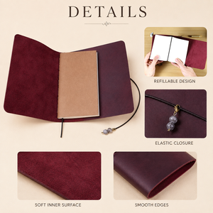 Nuevo Diario de Cuero Personalizado, Cuaderno Personalizado con Tapa Triple A6 <span class=keywords><strong>para</strong></span> Tomar Notas, Escritura y Papelería de Oficina - Product Image 2