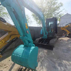 Mini-excavatrice hydraulique compacte Kobelco SK50SR à vendre, modèle japonais d'occasion, certificats EPA CE, moteur principal concentré - Product Image 2