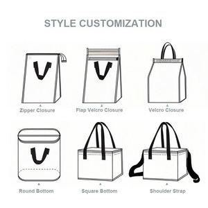 Fashion Insulated Waterproof <b>Cooler</b> Bag Non-woven <b>Material</b> Thermal Design Zipper Closure Disposable <b>Cooler</b> Bag Food Use - Product Image 3