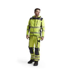BLAKLADER - 492321203389XS Chaqueta de punto Hi-Vis Amarillo/Azul marino-EAN 7330509612484 ROPA DE TRABAJO DE LA HI-VIS - Product Image 3