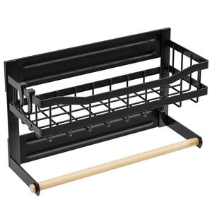 ชั้นวางของติดผนังอเนกประสงค์แบบไม่ต้องเจาะสำหรับตู้เย็นในครัว ชั้นวางโลหะแบบแม่เหล็กดูดติดผนังหลายชั้น - Product Image 5