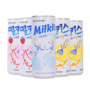 minuman dari korea Suppliers-Lotofel Impor Korea Selatan Minuman Karbonasi Rasa Susu Kiss Cantik 250Ml Seluruh Kotak Soda Rasa Susu