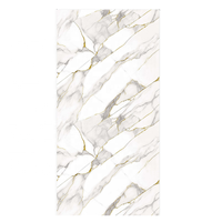 Panel Dinding Lembaran Marmer PVC UV Tahan Air Ramah Lingkungan Ukuran 1220x2440mm untuk Penggunaan Luar Ruangan, Perdagangan Bunga & Apartemen