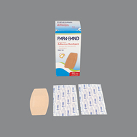Bandages adhésifs en tissu flexible et durable à 4 ailettes pour les blessures au coude et au genou 7676-FP
