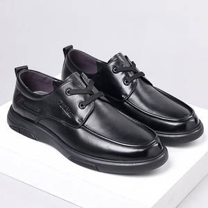 Chaussures Oxford pour hommes haut de gamme, rétro, formelles, en cuir véritable et en maille, design luxueux pour les affaires, très vendues, confortables et durables - Product Image 1