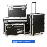 Boîte à outils portable en alliage d'aluminium personnalisée, équipement médical aéronautique EVA, roues pivotantes, indice de protection IP65, norme ISO9001, étui à outils en PP