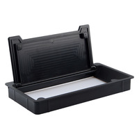 Boîte à câbles en plastique au design moderne Couvercle de trou de câble en aluminium Oeillet de bureau Oeillet flexible de chemin de câbles pour hôtels