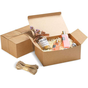 Tapas de caja de regalo de papel marrón de cartón <span class=keywords><strong>B612</strong></span> para regalos de dama de honor fiesta de cumpleaños Navidad boda artesanía Cupcake regalo cajas de papel - Product Image 1