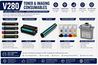 Pièces détachées et consommables pour imprimante de production V280 : Tambour de toner, Développeur, Fuser, Courroie de transfert, 2ème BTR, Kit d'entretien