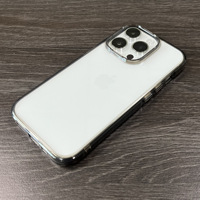 Casing ponsel transparan untuk iphone, casing ponsel transparan bahan TPU, casing pelindung pas badan modis untuk ponsel iPhone 16 pro max HD 15