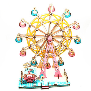 Quà Tặng Giáng Sinh Bánh Xe Đu Quay Đầy Màu Sắc Mô Hình Bằng Gỗ Đồ Chơi Trẻ Em Lắp Ráp Câu Đố 3D Vui Nhộn - Product Image 2