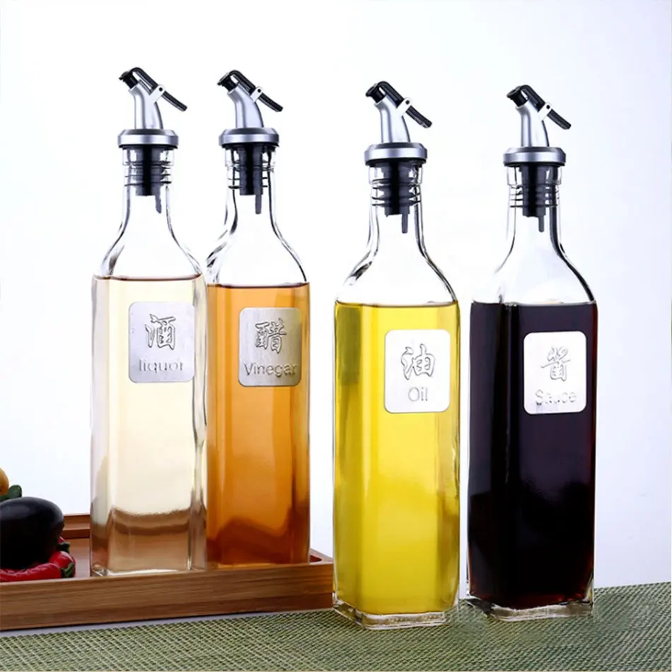 Wholesale lead free glass olive oil bottle dispenser