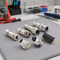 Connecteur de capteur standard M12, tête mâle/femelle, à visser, étanche, contact en cuivre, boîtier en acier inoxydable, prise 4P 5P 8P