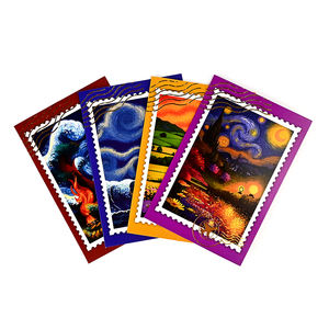 Custom Vintage Oil Painting <strong>Mini</strong> Greeting Cards Simple Hand-painted Style Blessing Message Card Thank You Cards With <strong>Envelope</strong> - Product Image 6